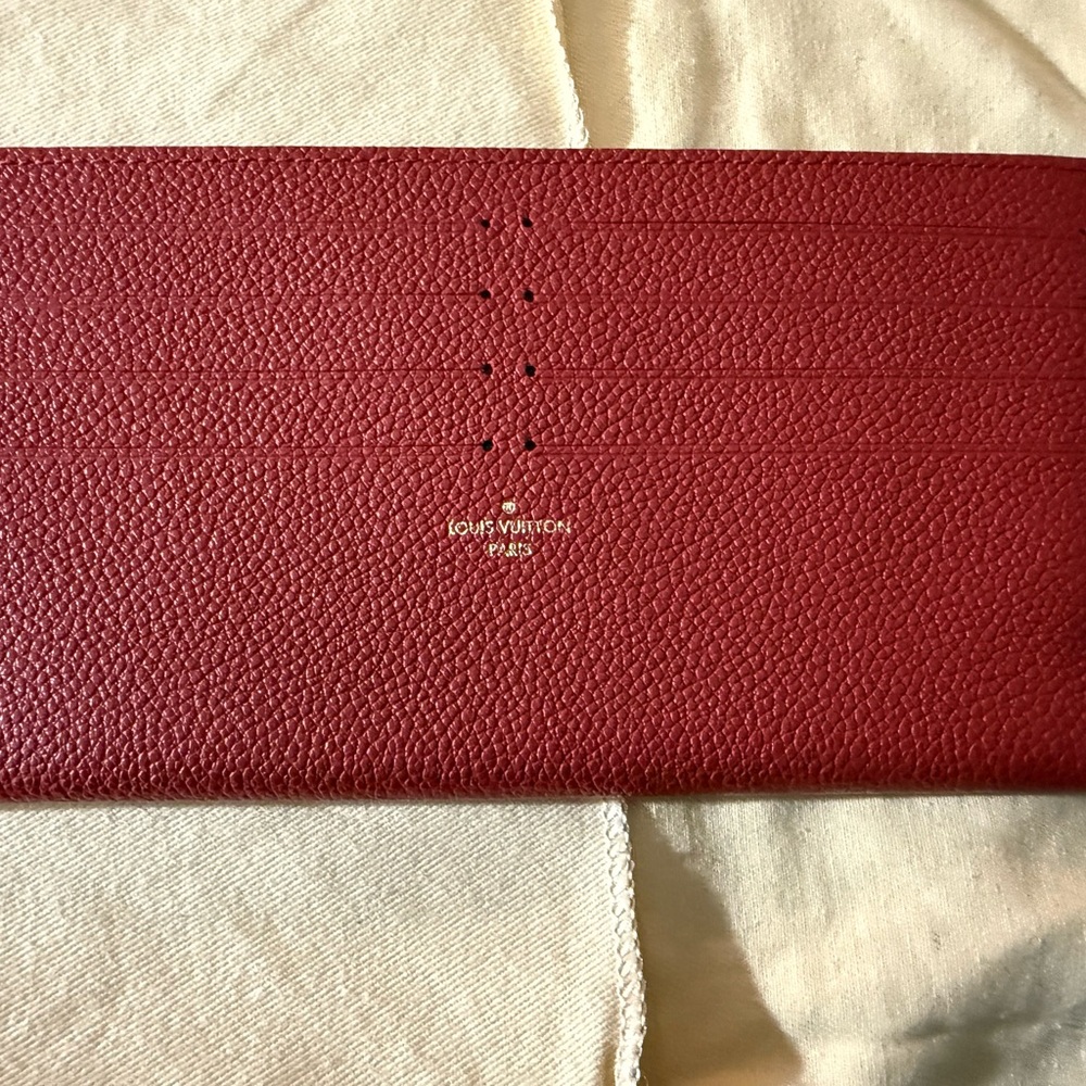 Louis Vuitton Cherry Red Leather Card Holder